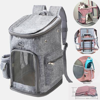 China Eco-friendly Sustainable Plant Large Capacity Pet Backpack Breathable Bag And Pet Carrier Backpack for sale