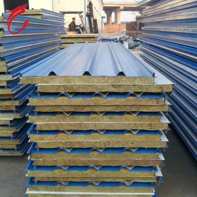 China Modern Cold Rolled Mineral Wool Sandwich Panel Roof Panel For Saudi Arabia for sale