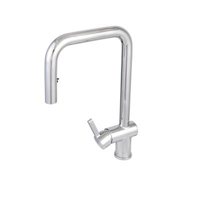 China 15YRS OEM/ODM Contemporary Experience Factory Works Single Hole Single Handle Flexible Hose 304 Stainless Steel Pull Down Kitchen Faucet for sale