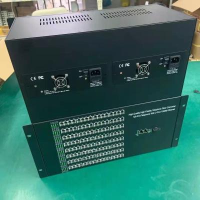 China 128 Channel PCM Phone Manufacturing Gigabit Ethernet Bi-Directional Port 20km to Fiber Media Converte ZSTX-PCM128P2G for sale