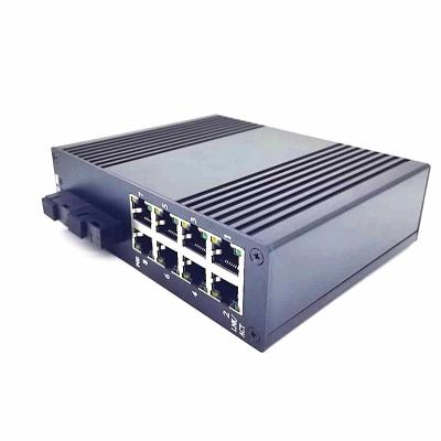 China LACP 2 Gigabit SC Fiber Ports + Industrial-Grade 8 Gigabit Ports POE RJ45 Switches Optical Media Converter for sale