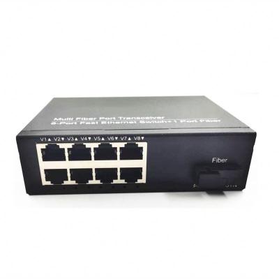 China FTTX Gigabit 8 Port Converter Optical Fiber Switch, 8 Port Ethernet Fiber Transceiver, 8 Port Gigabit 1sc Optical Port for sale