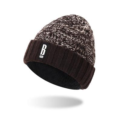 China COMMON Low Price Brown Unisex Hats Crochet Beanie Hat Knitted Plain Handmade Hats With Custom Embroidery Tags for sale