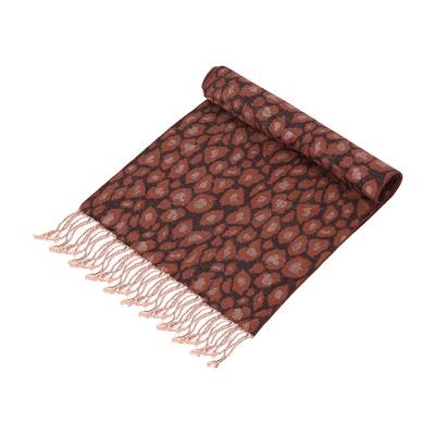 China New Cheap Soft And Warm Leopard Print Woven Scarf With Tassels Other Customizable Colors Wholesale Scarf For MEN for sale