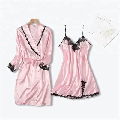 China QUICK DRY 100% Silk Splendid Satin Solids Splendid Satin Solids 100% Silk Splendid Satin Short Nightgown Lady Nightgowns Long Sleeve Nightgown Lady Nightgown Long Sleeve Nightgown Robe for sale