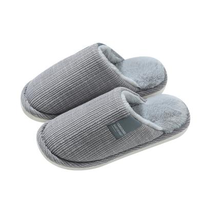 China Thermal Man Bedroom Indoor Slippers With Arch Support Fluffy Slippers With Memory Foam Warm Winter Bedroom Slipper for sale