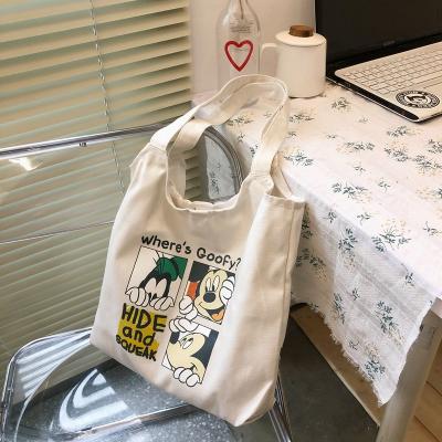 China Recyclable Cotton Tote Bag Custom Tote Fashion Simple Canvas Tote Economic Shopping Tote Bag for sale