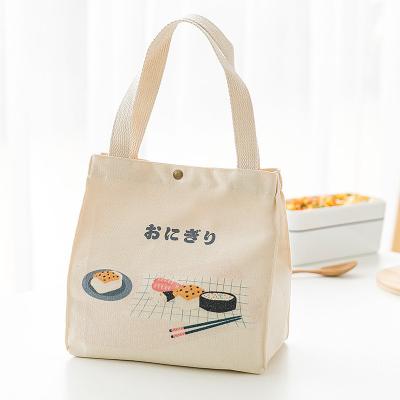 China Waterproof Custom Recycled Canvas Printing Cotton Insulated Bag Runwin Canvas Lunch Bags Thermal Cooler Bag for sale