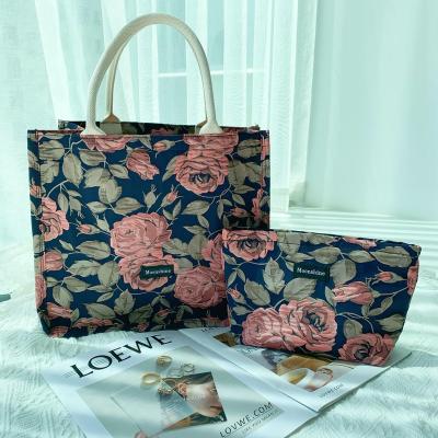 China Fashion 2022 Summers New Large Capacity Embroidered Fashion Handbag Printed Tote Bags And Shopping Bags Shoulder Bags For Ladies for sale