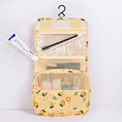 China Fashion Cute Custom Large Cartoon Printed Foldable Kids Make Up Toiletry Bag for sale