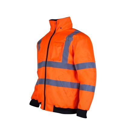 China European Bomber Hi Vis Safety Jacket Full Zipper Waterproof High Work Reflective Water Proof Hoodie For Men for sale