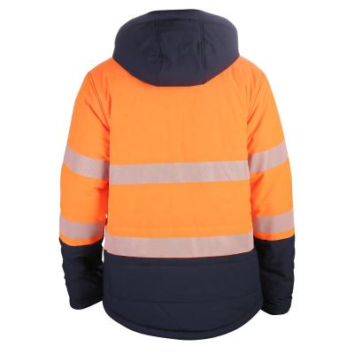 China REFLECTIVE High Visibility Safety Orange-Navy Fleece Hoodie Jacket for sale