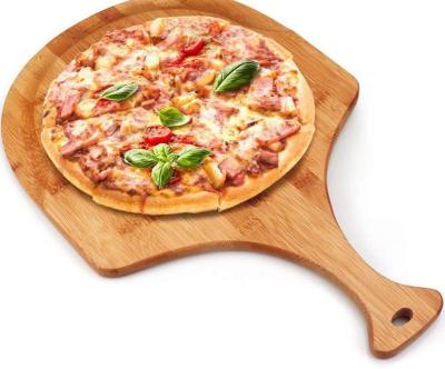 China Hot Selling High Quality Premium Sturdy Pizza Plate Sturdy Plate Board With Handles Custom Size Bamboo Pizza Paddle for sale