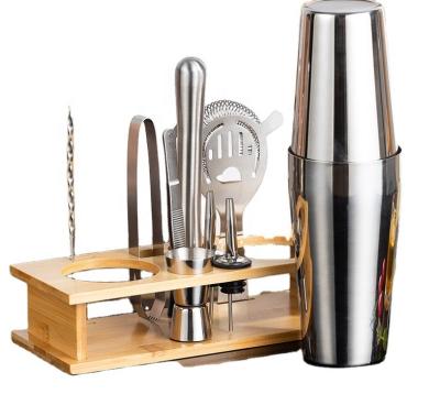 China Viable Improved Cocktail Shaker Gift Shaker Bar Set Stainless Steel Bartender Kit Cocktail Shaker Set Barware Cocktail Jigger for sale