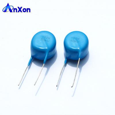 China Y5T 50KV 1000PF 102 Wire HV Disc Ceramic Capacitor for sale