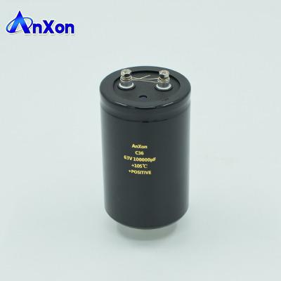 China General Purpose Capacitor 63V 100000uF Aluminum Electrolytic Capacitor With Screw Terminals 63V 100000MFD for sale