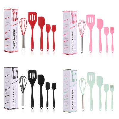 China Wholesale Viable Easy Clean Cooking Tool Kit 5 Piece Silicone Kitchen Tool Kit for sale