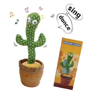 China Sing 2022 Talking Toys Cactus Stuffed Plush Cactus Toys For Kids Small Plush Dancing Stuffed Cactus for sale