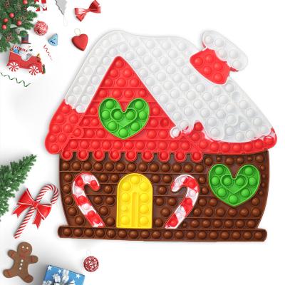 China Large Figit Toy Reindeer Elk And House Figet Toy For Building Puzzle Big Noise Navidad Doll Christmas Cute Cartoon Silicone for sale