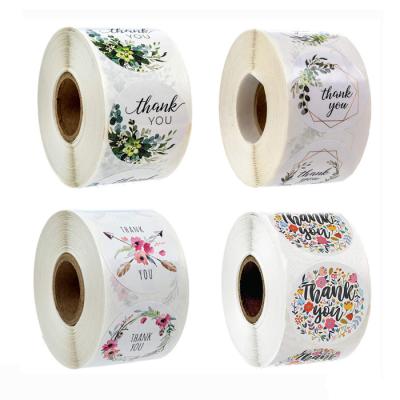 China Wholesale Custom Printing Waterproof Label Rolls Packing Sticker Waterproof Label Thank You for sale