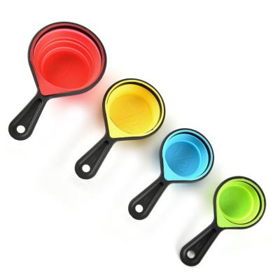 China 4 Pieces Set Wholesale Plastic Cake Baking Colorful Measuring Cup And Spoon Set for sale