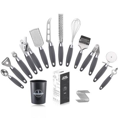 China Sustainable Kitchen Instruments Tools 13 Pieces Stainless Steel Kitchen Home Cooking Instruments Set for sale