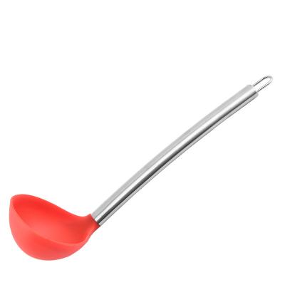 China Sustainable Home Kitchen Tools Accessories Silicone Spoon Cooking Tools With Stainless Steel for sale