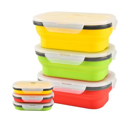 China Heatable Price Lunch Box Silicone Bento Box Silicone Food Storage Favorable Container for sale