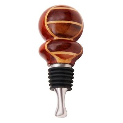 China High quality durable and anticorrosive handmade wooden empty wine bottle stainless steel wine bottle stopper for sale