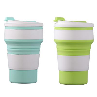 China 350ml Viable Multifunctional Outdoor Silicone Collapsible Reusable Coffee Cup for sale