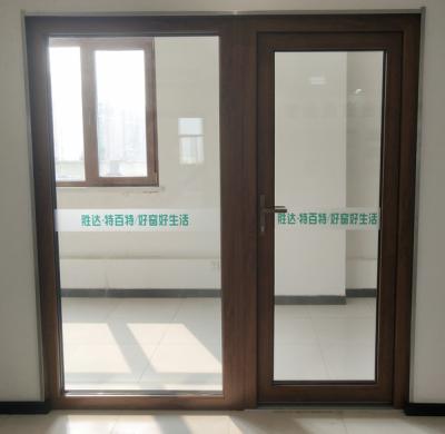 China Excellent Soundproof PVC Coated Front Cheap Framed And Waterproof Solid Wood MDF Glass Insert Interior Coating Wood Oval Door for sale