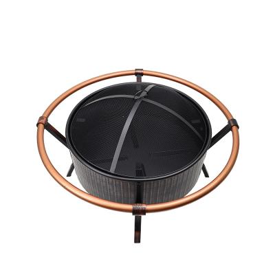 China Hot Selling Easily Assembled Outdoor Custom Corten Steel Fire Pit And BBQ Grill for sale