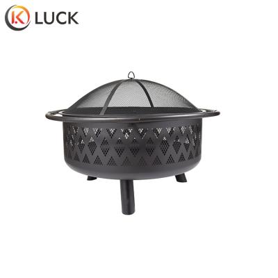 China Morden Easily Assembled Outdoor Round Safty Cover Bowl Steel Wood BBQ Fire Burning Camping Pit for sale