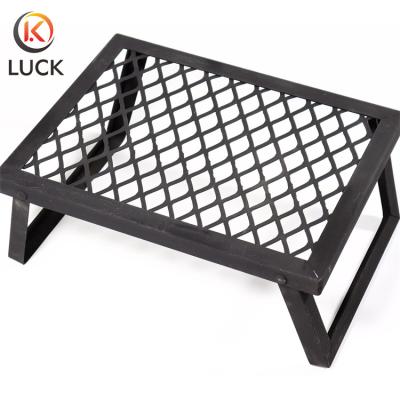 China Easily Assembled Black Metal Wire Grill Display Rack Oven Grill Rack For Outdoor Folding BBQ for sale