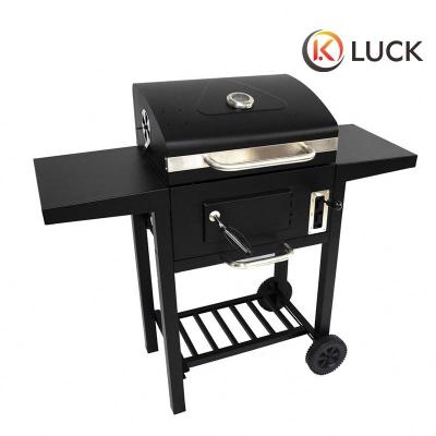 China Easily Assembled Outdoor BBQ Grill Charcoal BBQ Grill On Stainless Steel Cart Grill for sale