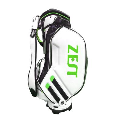 China PU Leather Factory Price Cart Leather Golf Staff Bag With Custom Logo for sale