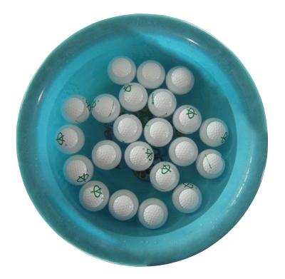 China Surlyn Synthetic Rubber + Best Selling Cheap Golf Ball OEM Price Light Golf Range Floating Ball for sale