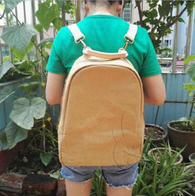 China wholesale recyclable for bulk washable kraft paper backpack for sale