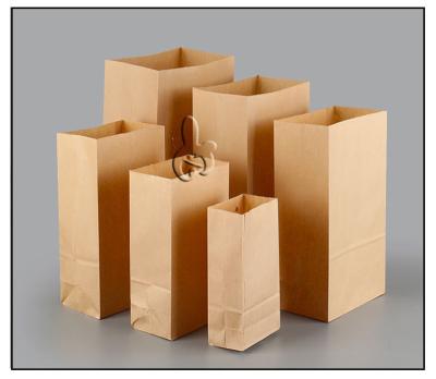 China Brown Kraft Paper Disposable Custom Cheap Food Packet Bakery Bread Packaging Bulk Packing Bag Bolsa De Papel For Hamburger for sale