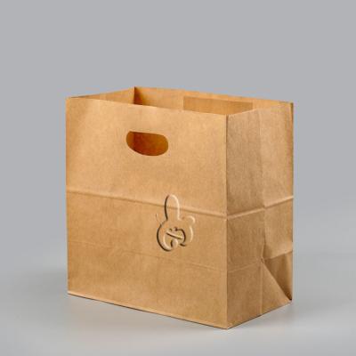 China New Design Custom Brown Paper Bag Recyclable , With Handle Brown Paper Shopping Kraft Bag for sale