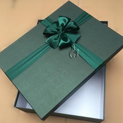 China Recyclable Cheap Custom Printed With Ribbon Bow-knot Gift Cardboard Kraft Paper Packaging Box for sale