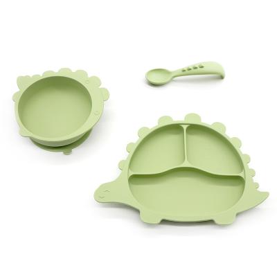 China Sustainable baby silicone feeding set for sale