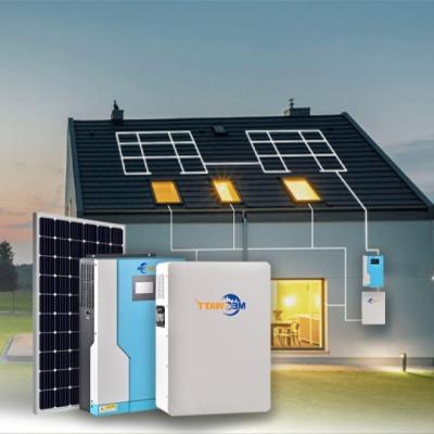 China Home / House /Shed / Cabin /Air Conditioner Solar System Off-Grid Complete With Batteries 24V 3500W With Lithium Ion Battery Storage For Home for sale