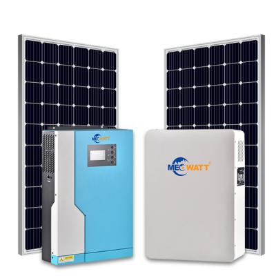 China Home / House /Shed / Cabin /Air Conditioner Complete 5KW 48V Off Grid Solar Hardware / Software Systems With Storage Of Batteries And Solar Panels For Home for sale