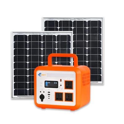 China Factory price power station 1200W 100W high capacity lifepo4 outdoor or home power backup power panel solar generator set for sale