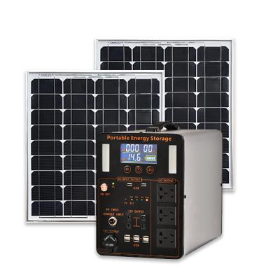 China Outdoor Or Home Off Grid 1500w Solar Generator Kit Solar System Packages With Completed Panel Set For Running Fridge TV Home Use for sale