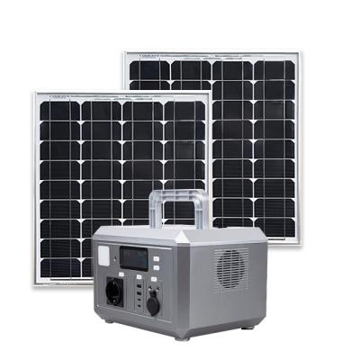 China Top 10 Best Outdoor Or Home Cleaning Rated Solar Panels With Hoists Home Power Banks 600W 220v Mobile Portable Outdoor Power Station for sale