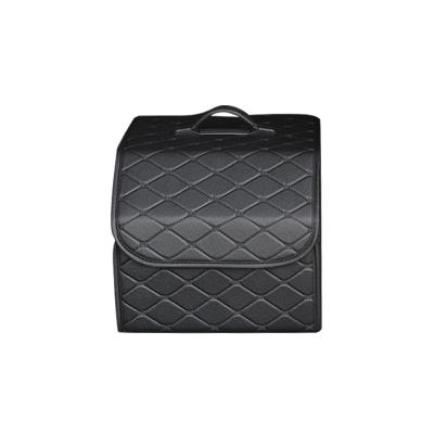 China Business Low Price Good Quality PVC Leather Car Trunk Organizer Foldable Car Storage Box Made in China for sale