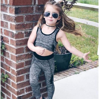 China Antibacterial Very Young Baby Girls Leggings Kids Yoga Clothing Pants Set for sale