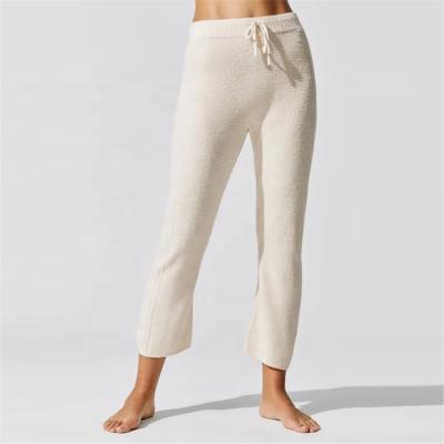 China Anti-wrinkle Women Autumn Winter 100% Cashmere Knitted Solid Pants for sale